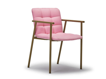 SQUAREZ - Fabric and metal garden chair with armrests by Papell Design - view 3